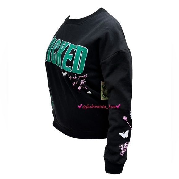 Wicked the movie sequin sweater flip WICKED letters from pink to green - Picture 5 of 17